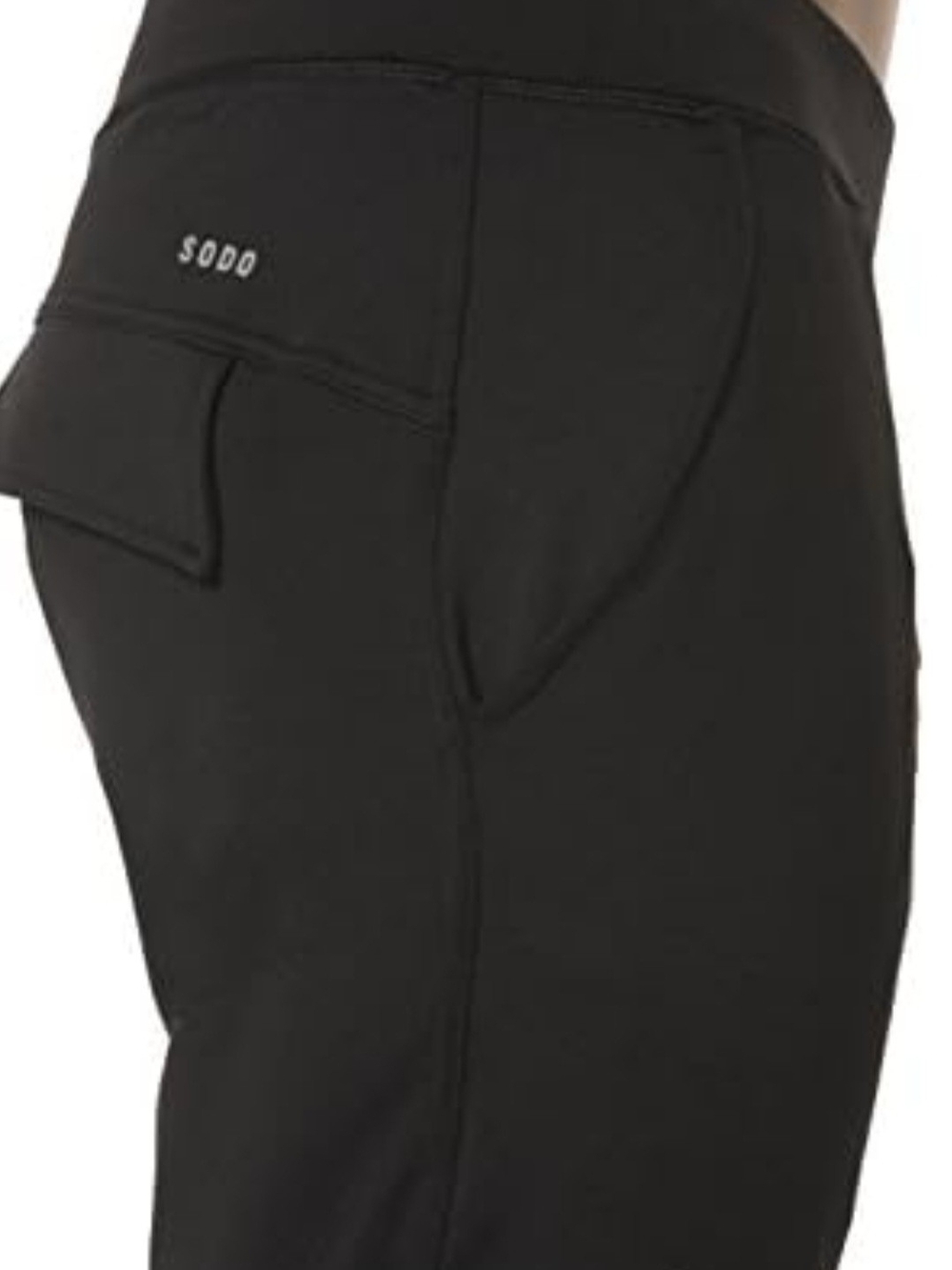 SODO Men's Dark Charcoal Jogger Pants with Black Drawstring